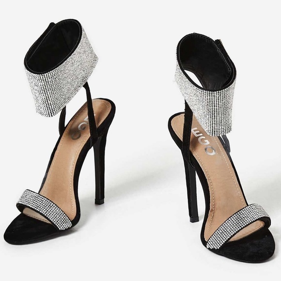 Diamonte crystal sequin rhinestone heels - Picture 2 of 3